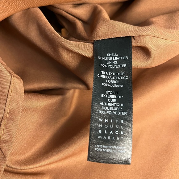 White House Black Market‎ Leather Skirt Size 4 Laser Cut Artisan Boho Western - Picture 11 of 12